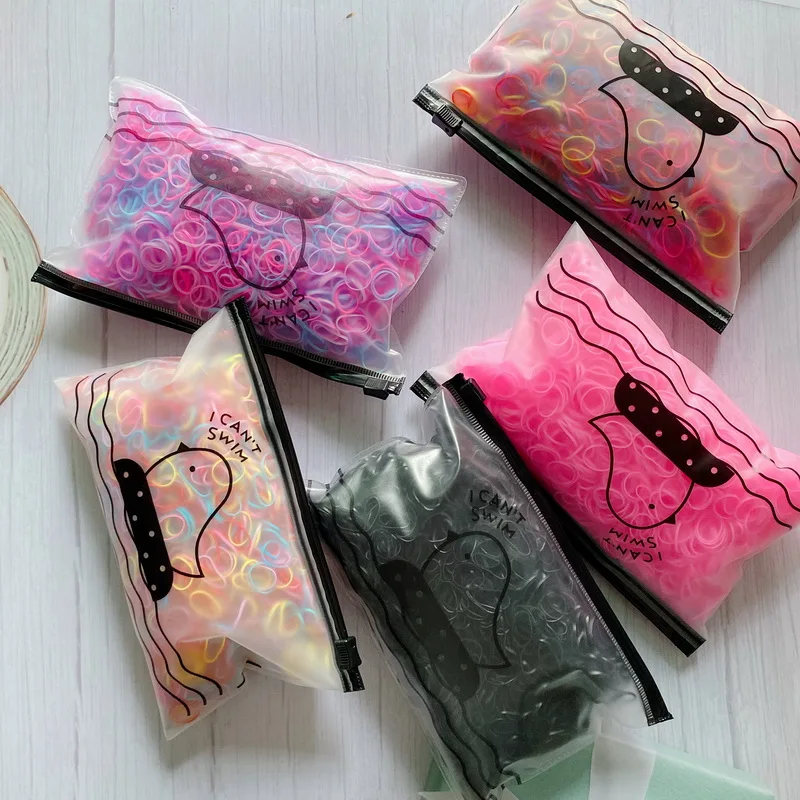 2000pcs/bag Small Transparent Hair Rubber Bands For Baby Girl Balck Elastic Hair Tie Headband Mini Scrunchies Kids Accessories