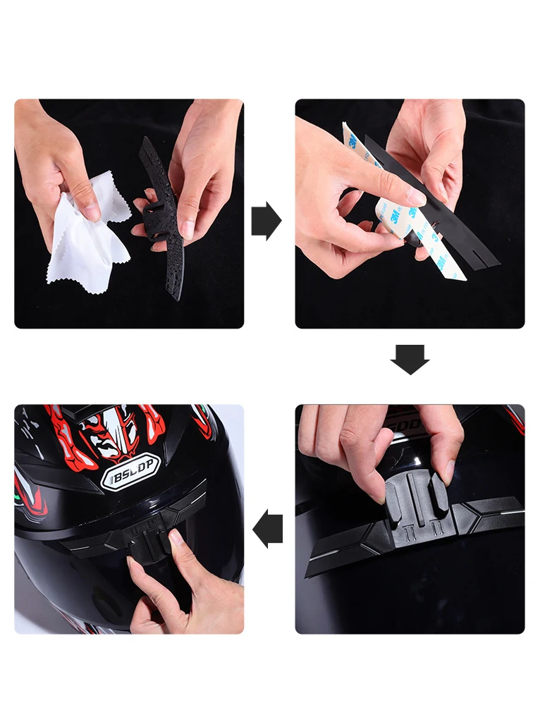For Gopro 13 9 10 12 Accessories Adjustment Base Mount Riding Helmet Moto For Go Pro Hero Insta360 X4 DJI OSMO Action Camera