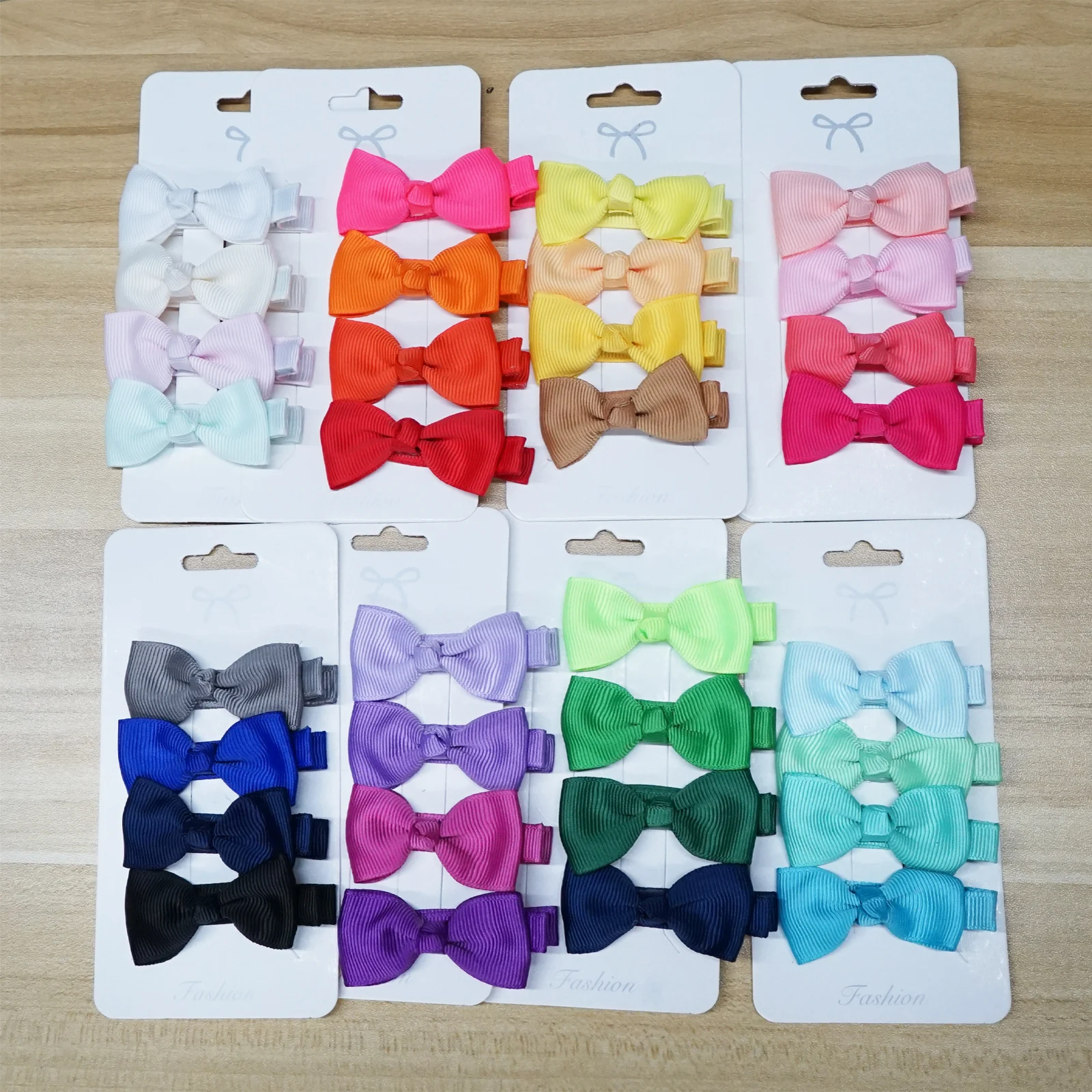 10/20 Pcs Boutique Tiny Baby Bows Grosgrain 2" Hair Bows Non-Slip Full Lined Alligator Clips for Baby Girls Toddlers