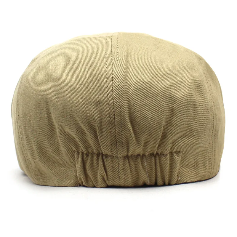 Solid Cotton Newsboy Caps Men Flat Peaked Cap Women Painter Beret Hats 30