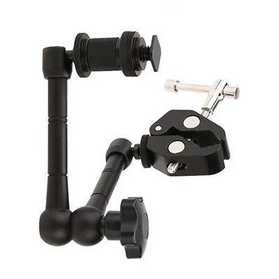 Super Clamp 7/11 Inches Adjustable Magic Articulated Arm for Mounting Monitor LED Light LCD Video Camera Flash Camera DSLR
