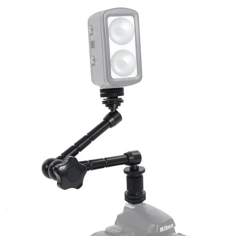 Super Clamp 7/11 Inches Adjustable Magic Articulated Arm for Mounting Monitor LED Light LCD Video Camera Flash Camera DSLR