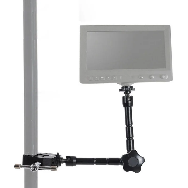 Super Clamp 7/11 Inches Adjustable Magic Articulated Arm for Mounting Monitor LED Light LCD Video Camera Flash Camera DSLR