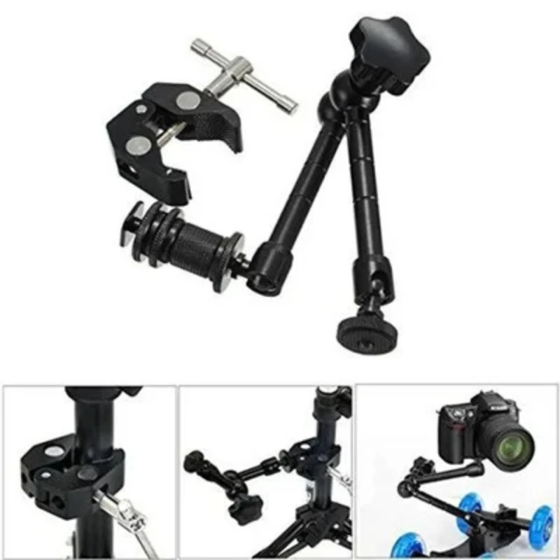 Super Clamp 7/11 Inches Adjustable Magic Articulated Arm for Mounting Monitor LED Light LCD Video Camera Flash Camera DSLR