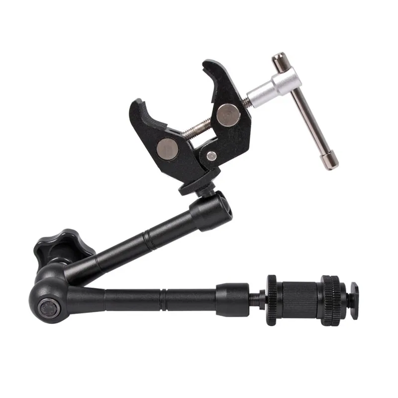Super Clamp 7/11 Inches Adjustable Magic Articulated Arm for Mounting Monitor LED Light LCD Video Camera Flash Camera DSLR