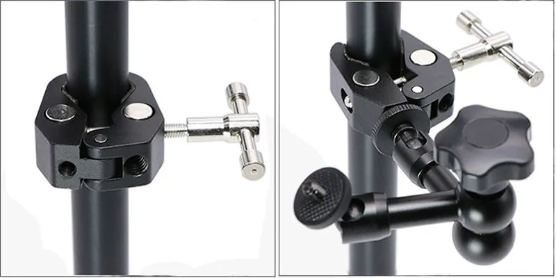 Super Clamp 7/11 Inches Adjustable Magic Articulated Arm for Mounting Monitor LED Light LCD Video Camera Flash Camera DSLR