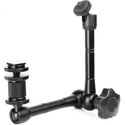 Super Clamp 7/11 Inches Adjustable Magic Articulated Arm for Mounting Monitor LED Light LCD Video Camera Flash Camera DSLR