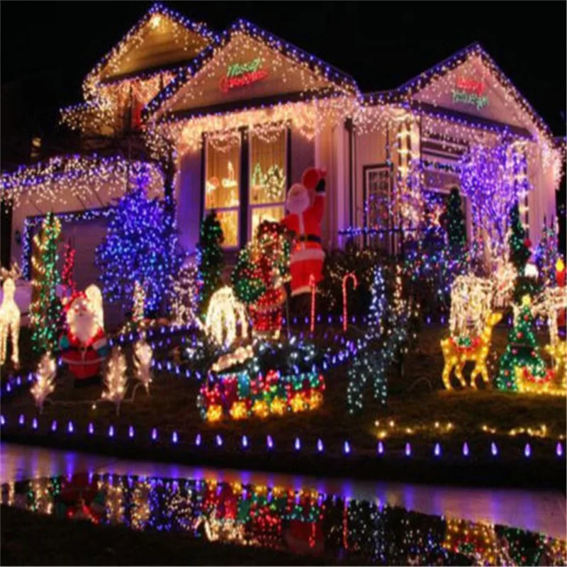 110V 220V 10M 100 Led String Garland Christmas Tree Chain Fairy Light Waterproof Home Garden Party Outdoor Holiday Decoration