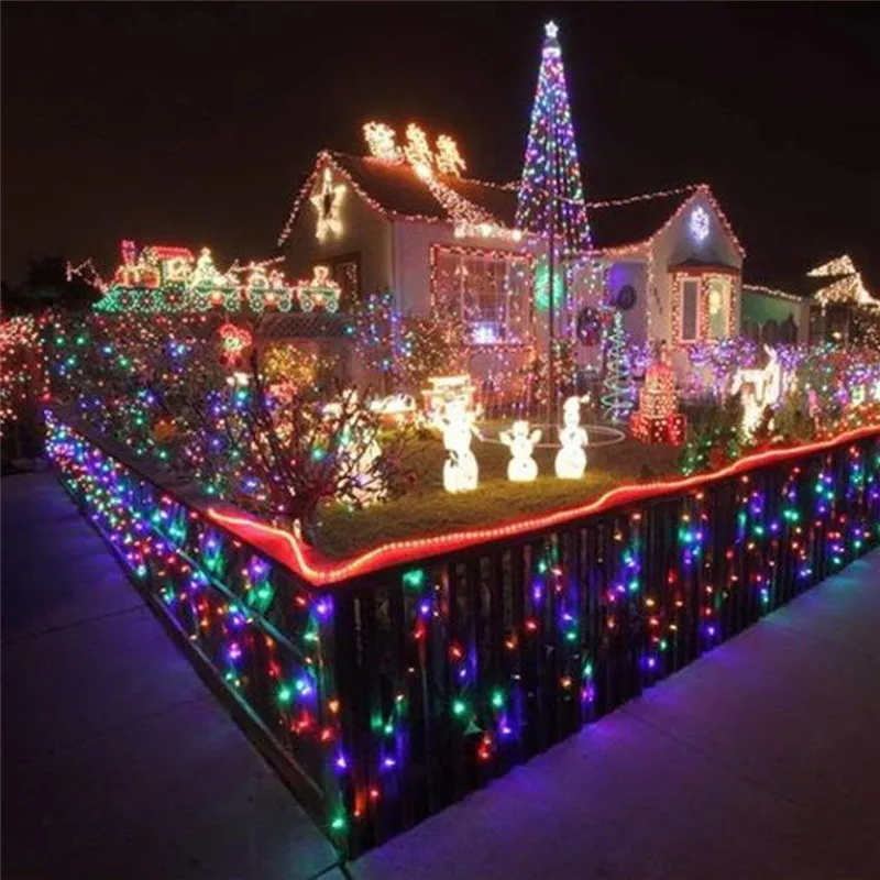 110V 220V 10M 100 Led String Garland Christmas Tree Chain Fairy Light Waterproof Home Garden Party Outdoor Holiday Decoration