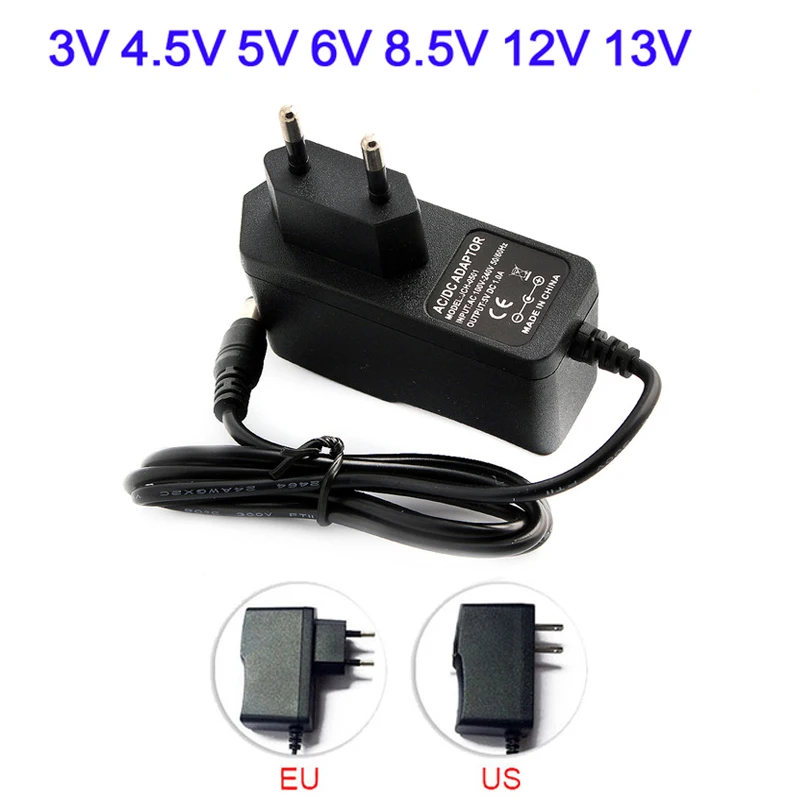 AC DC 110V - 220V Power Adapter Supply 5V 6V 8V 9V 12V 13V 15V 1A 2A 3A Universal Wall Socket With 8 Connect Maximum 5.5X2.5mm