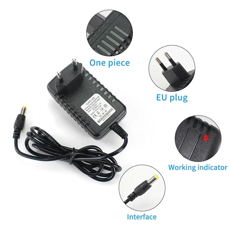 AC DC 110V - 220V Power Adapter Supply 5V 6V 8V 9V 12V 13V 15V 1A 2A 3A Universal Wall Socket With 8 Connect Maximum 5.5X2.5mm