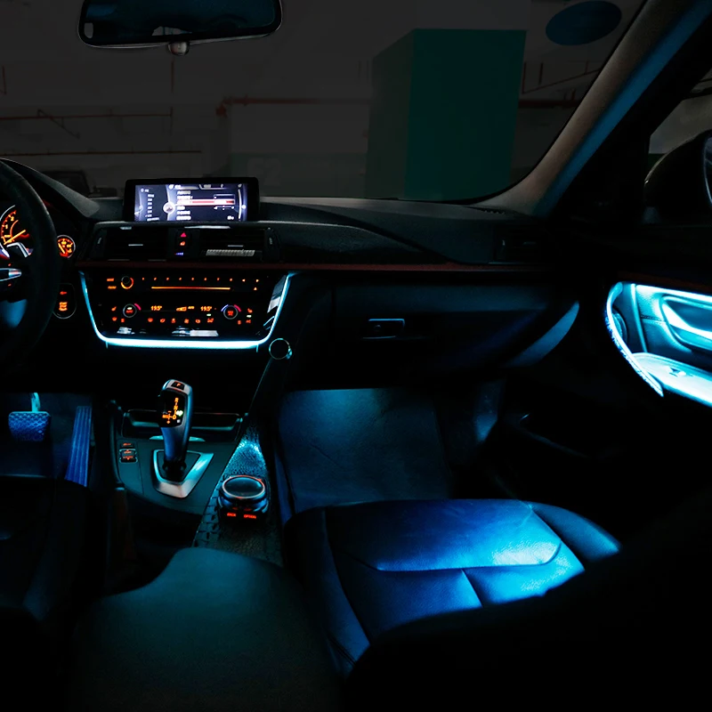 Dashboard Center Console Ambient lighting Interior 2 Colors Radio AC Panel LED Trim For BMW 3 4 series F30 F31 F32 F33 F34 F36