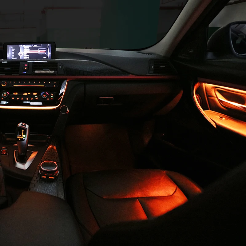 Dashboard Center Console Ambient lighting Interior 2 Colors Radio AC Panel LED Trim For BMW 3 4 series F30 F31 F32 F33 F34 F36