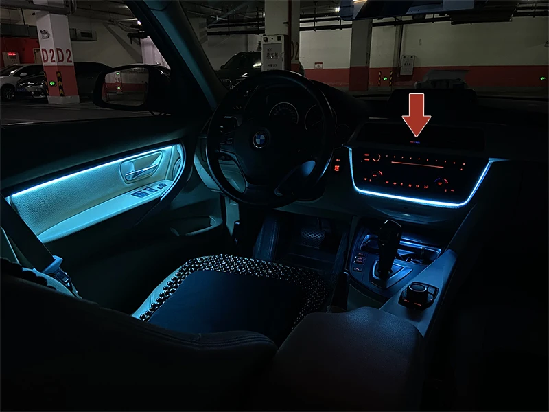 Dashboard Center Console Ambient lighting Interior 2 Colors Radio AC Panel LED Trim For BMW 3 4 series F30 F31 F32 F33 F34 F36