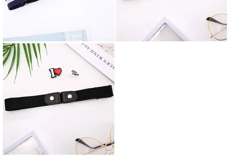 Womans Belt Buckle-Free Waist Jeans Pants No Buckle Stretch Elastic Waist Belts for Men Women Invisible Belt DropShipping