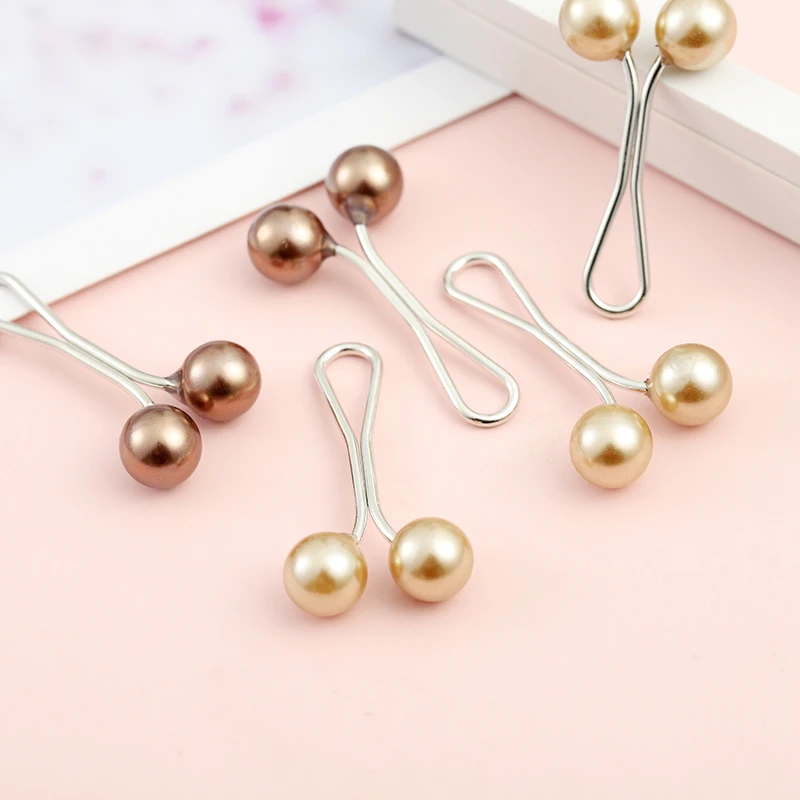 12pcs /Set Pins Hijab Pearl Pins Headscarf Durag Soft Turban Head Wraps For Women Scarf Clips Muslim Arab Hijab Accessories