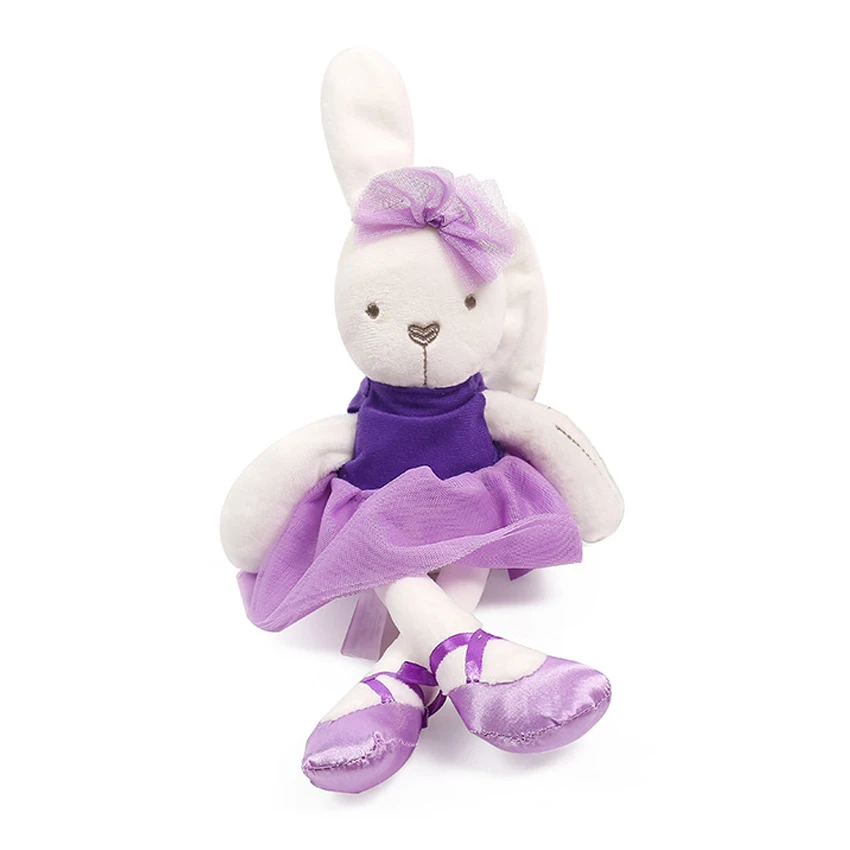 1pc 42cm Cute Rabbit Wear Cloth With Dress Plush Toy Stuffed Soft Animal Dolls Ballet Rabbit for Baby Kids Birthday Gift