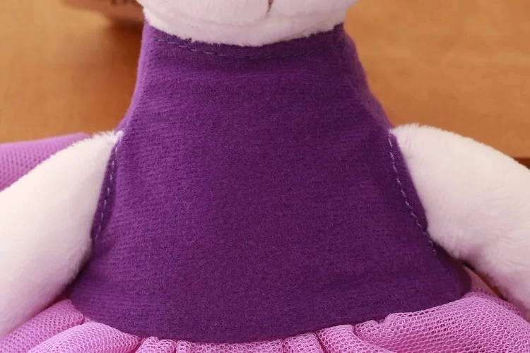1pc 42cm Cute Rabbit Wear Cloth With Dress Plush Toy Stuffed Soft Animal Dolls Ballet Rabbit for Baby Kids Birthday Gift