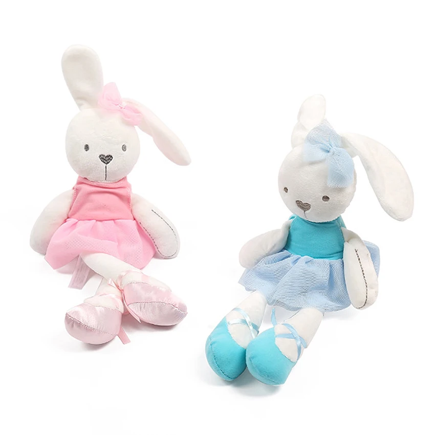 1pc 42cm Cute Rabbit Wear Cloth With Dress Plush Toy Stuffed Soft Animal Dolls Ballet Rabbit for Baby Kids Birthday Gift
