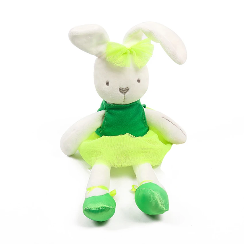 1pc 42cm Cute Rabbit Wear Cloth With Dress Plush Toy Stuffed Soft Animal Dolls Ballet Rabbit for Baby Kids Birthday Gift