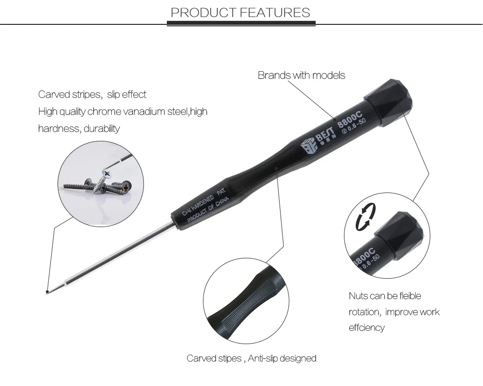 1Pc Precision Screwdriver P2 P5 1.5 Pentalobe Y 2.5 Tri Wing PH00 PH000 T3 T4 T5 T6 for Macbook Air / Pro CellPhone Repair Tools