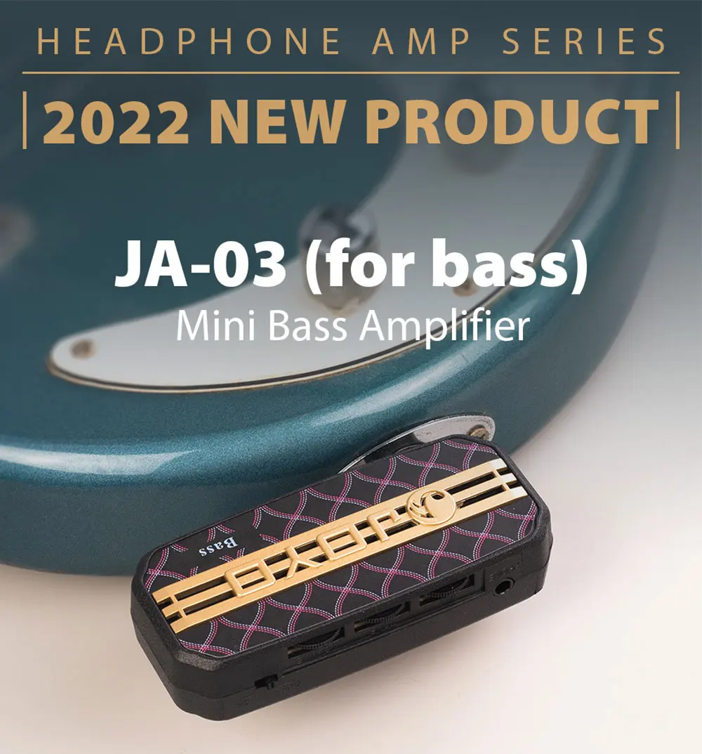JOYO JA-03 Portable Bass Guitar Amplifier 6 Sound Effects Plug and Play Mini Amplifier Headphone Amp for Guitar Practice