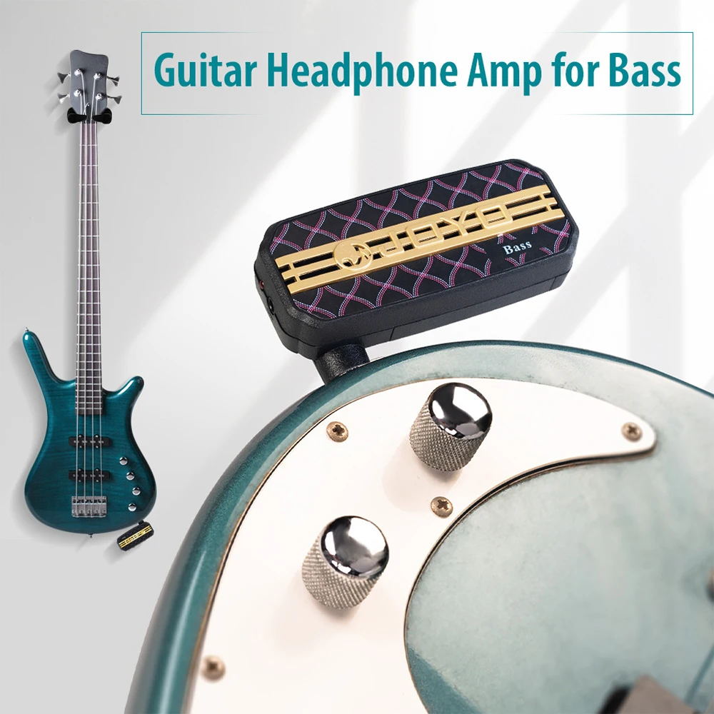 JOYO JA-03 Portable Bass Guitar Amplifier 6 Sound Effects Plug and Play Mini Amplifier Headphone Amp for Guitar Practice