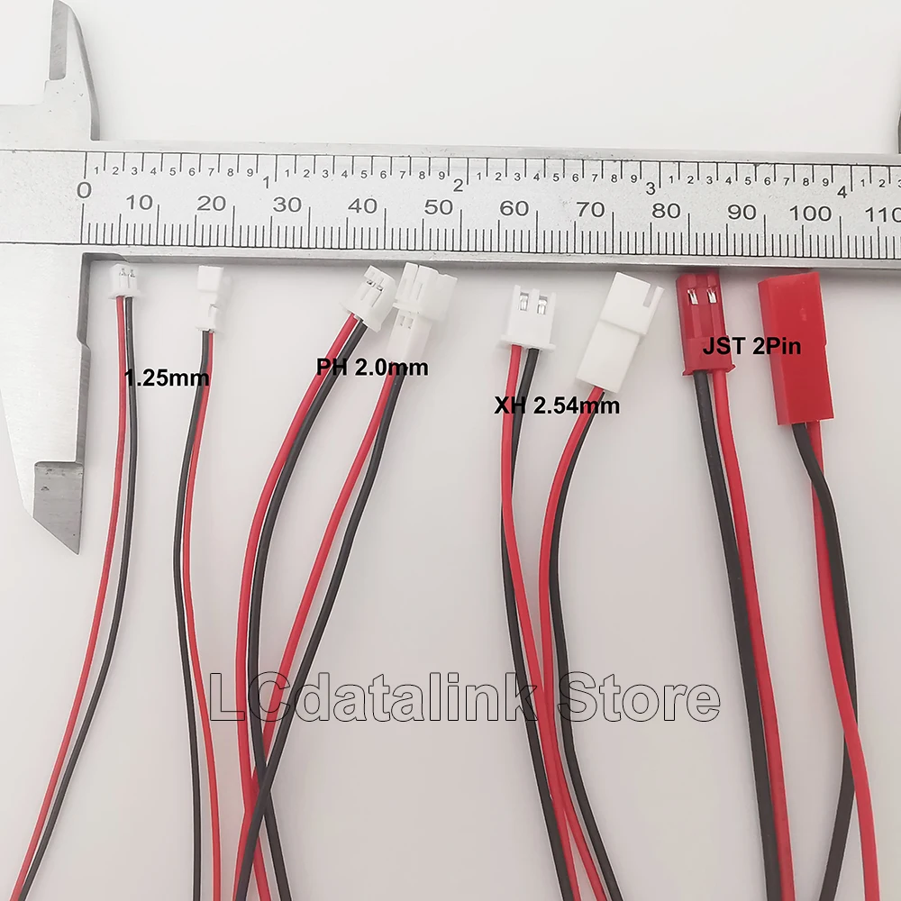 10/5/2 Pairs Small Mini JST 1.25mm PH2.0 XH2.54 2 Pin Male Female Plug Jack Connector Cable JST 1.25/2.0/2.54 2P Electronic Wire