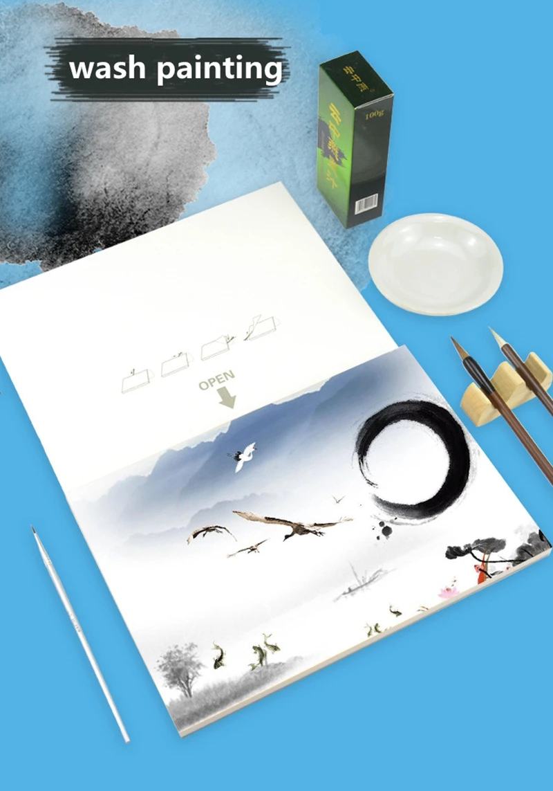 Baohong 100% Cotton Artist Watercolor Paper 300g 20sheets Professional Watercolor Sketchbook Pad For Painting Art Supplies