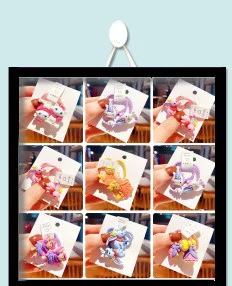 1 PCS New Girls Colorful Wigs Ponytail Kids Hair Accessories Hair Ornament Headbands Rubber Bands Beauty Hair Bands