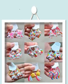 1 PCS New Girls Colorful Wigs Ponytail Kids Hair Accessories Hair Ornament Headbands Rubber Bands Beauty Hair Bands