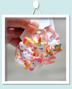 1 PCS New Girls Colorful Wigs Ponytail Kids Hair Accessories Hair Ornament Headbands Rubber Bands Beauty Hair Bands