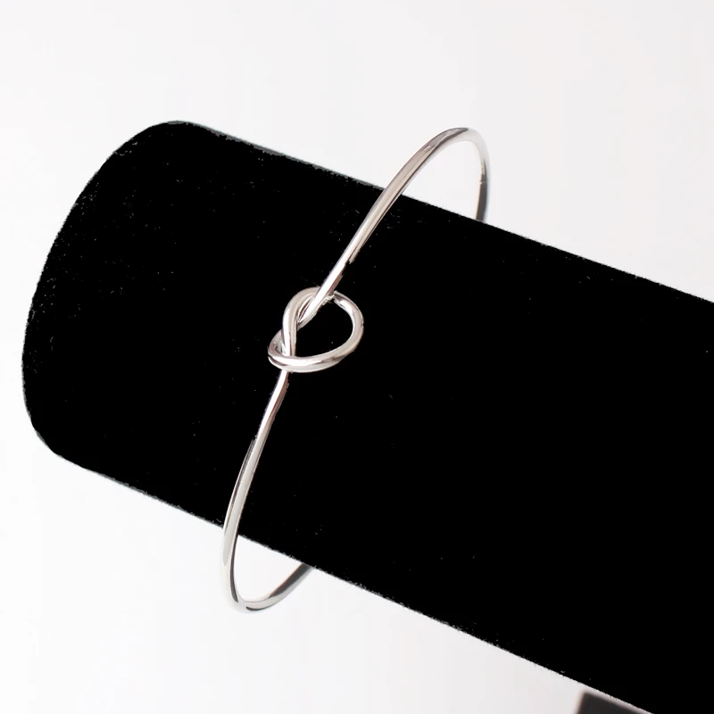 New Trendy Round Circular Open Knot Cuff Bangle Bracelets For Women Elegant Gold Color Noeud Armband Pulseiras Girl Jewelry