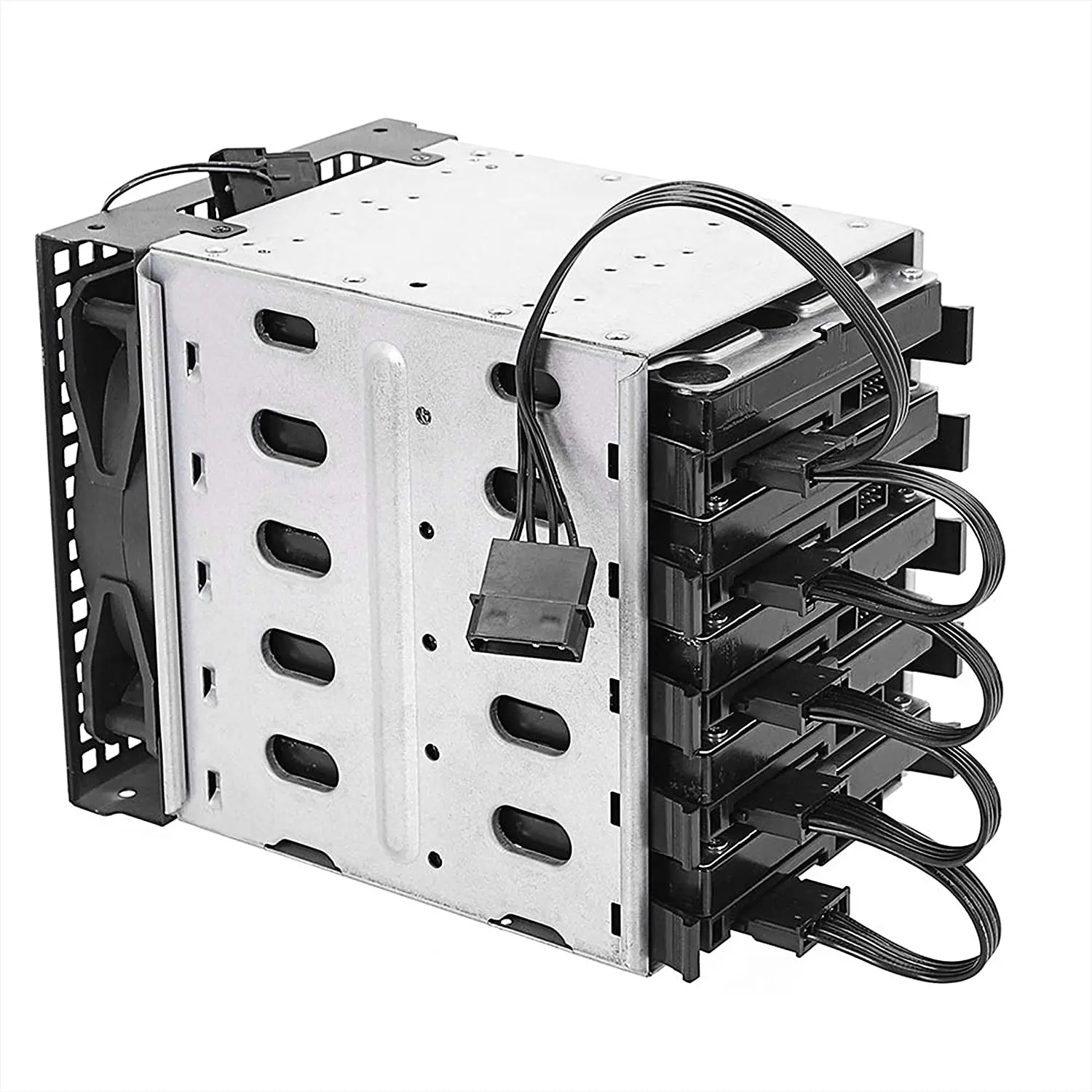 Molex 4pin IDE 1 to 5 SATA 15Pin Hard Drive Power Supply Splitter Cable Cord for DIY PC Sever 4-pin to 15-pin Power 60CM
