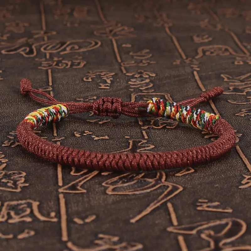 Tibetan Buddhist Bracelet Unisex Handmade Braided King Kong Knot Colorful String Bracelets for Women Men Lovers Lucky Jewelry