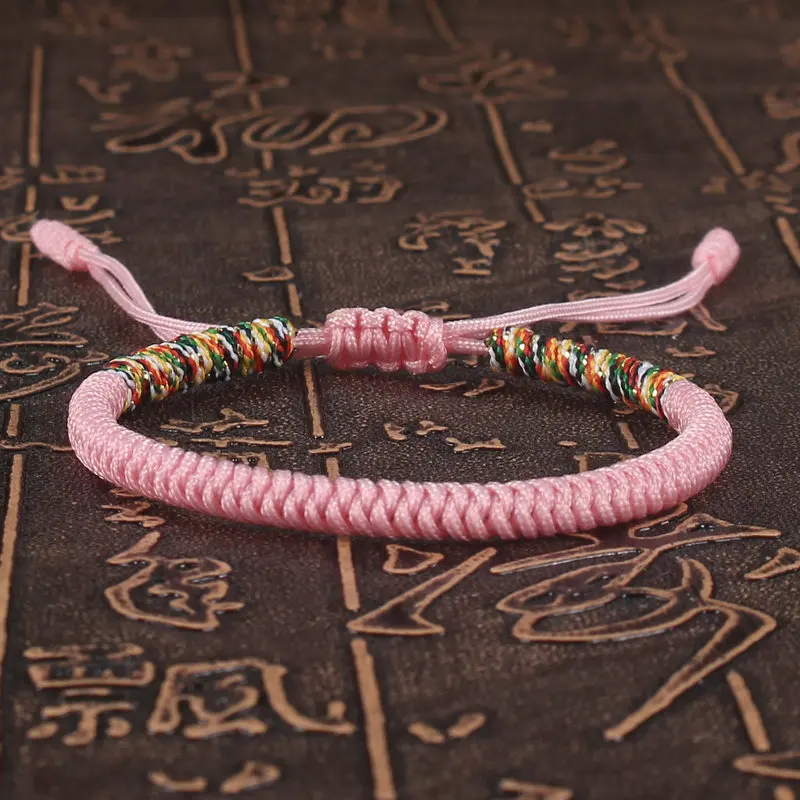 Tibetan Buddhist Bracelet Unisex Handmade Braided King Kong Knot Colorful String Bracelets for Women Men Lovers Lucky Jewelry