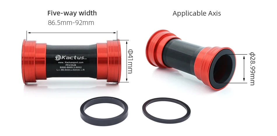 PF4124 BB86 92 Pressfit Bottom Brackets Mtb Road Bicycle BB PF4130 PF41-DUB Frame Shell 86.5-92mm Fit for Shimano SRAM GXP-DUB