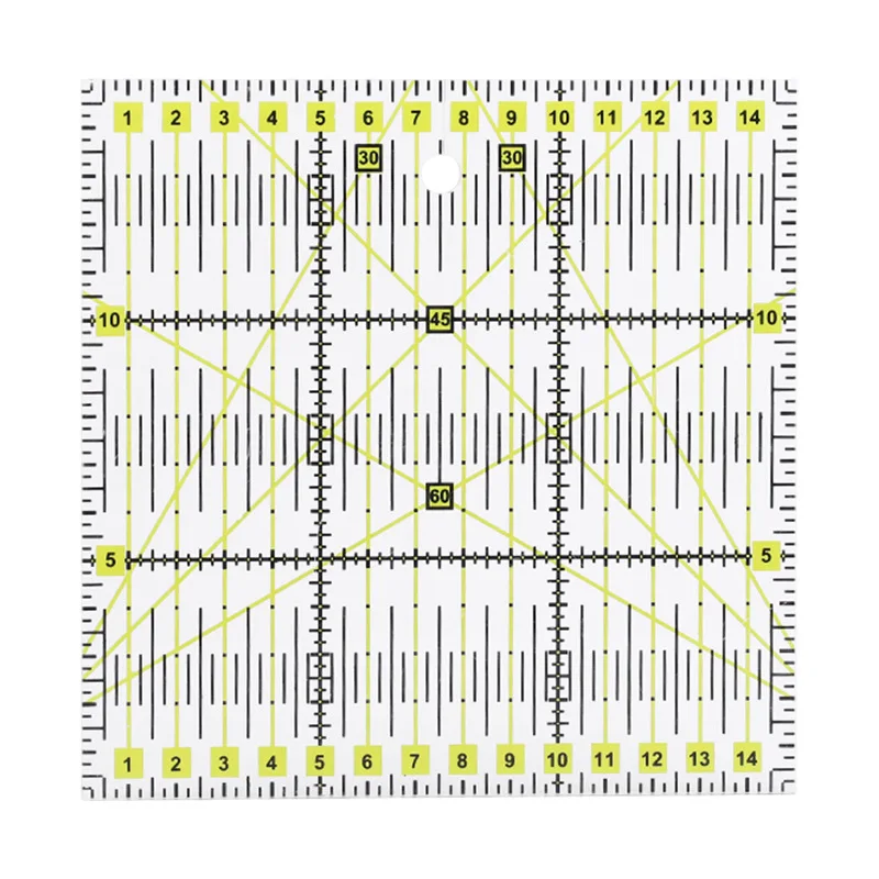 1/2pcs 15cm Quilting Patchwork Ruler Fabric Cloth Cutting Ruler Acrylic Sewing Rulers DIY Knitting Crafts Tailor Sewing Tools