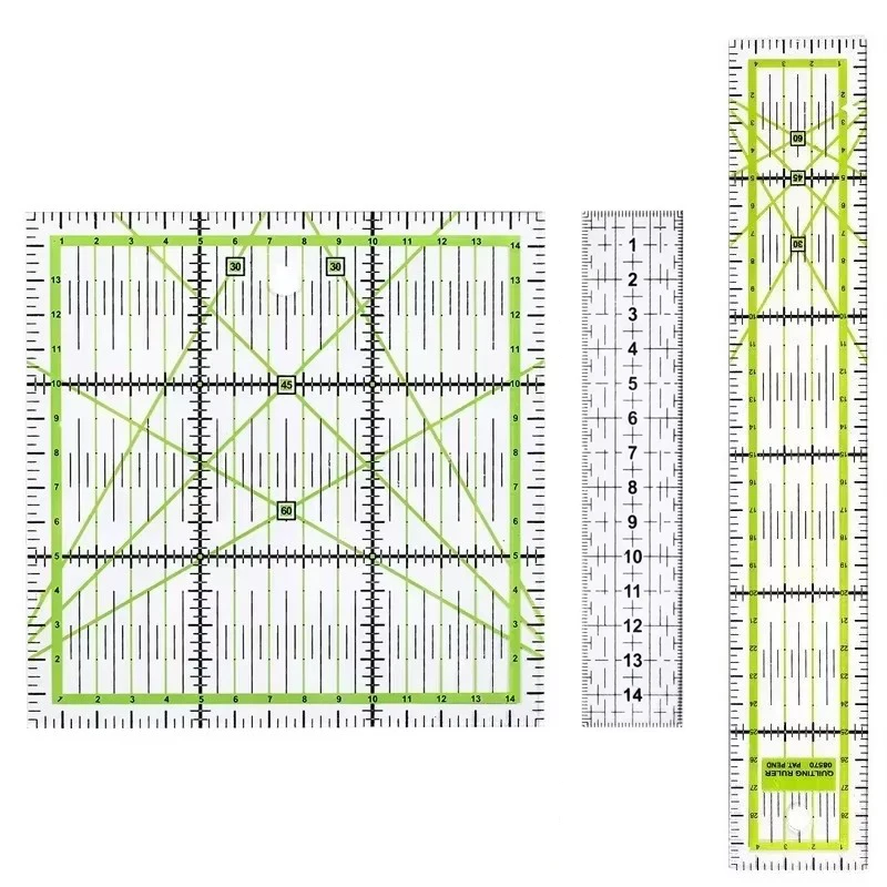 1/2pcs 15cm Quilting Patchwork Ruler Fabric Cloth Cutting Ruler Acrylic Sewing Rulers DIY Knitting Crafts Tailor Sewing Tools