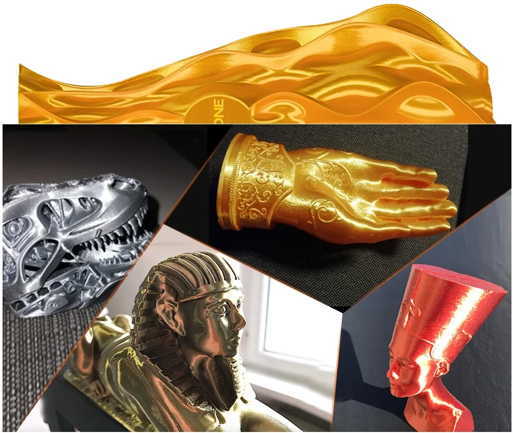 Eryone 5KG Ultra Silk PLA Premium Filament 3D Print, 1.75mm Multicolor Available 1kg Ultra Silk PLA, 1KG/Spool