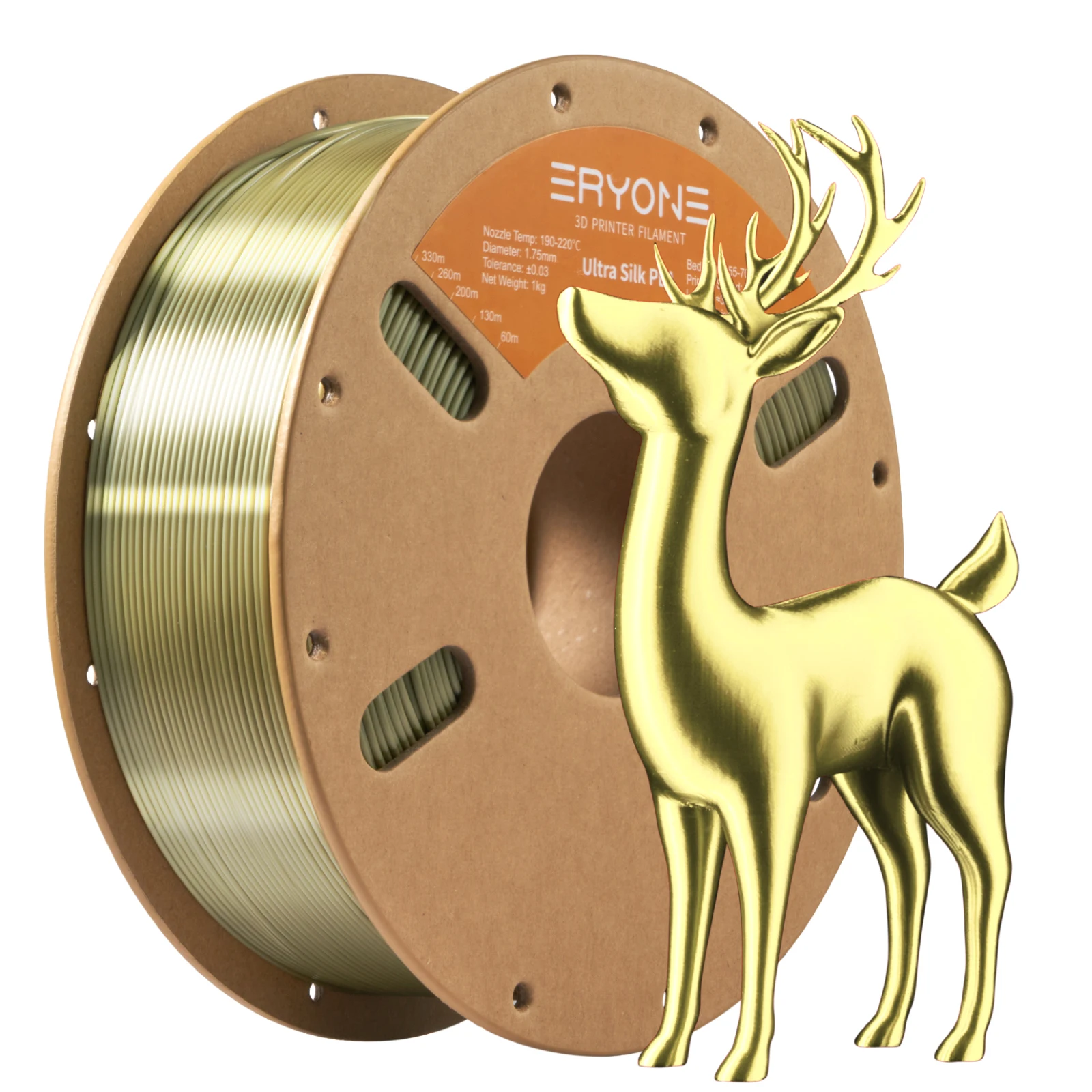 Eryone 5KG Ultra Silk PLA Premium Filament 3D Print, 1.75mm Multicolor Available 1kg Ultra Silk PLA, 1KG/Spool