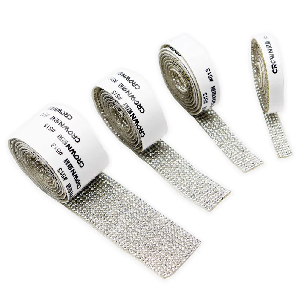 Self Adhesive Crystal Rhinestone Sticker Diamond Ribbon DIY Sticker Rhinestones Arts Crafts Car Phone Decoration Dropshipping