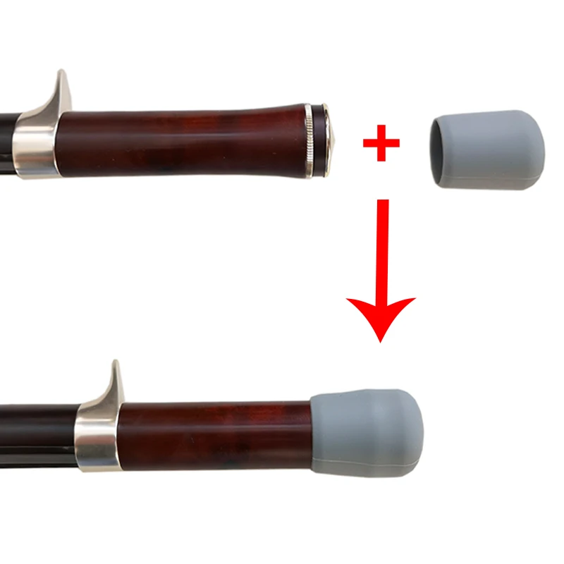 OUTKIT 1pcs Fishing Rod Handle Protective Case Silica gel Lure Rod Bottom Protector Random ColorTackle Accessories