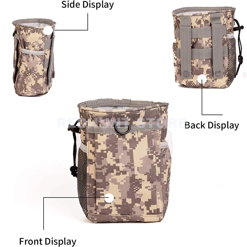 Tactical Molle Drawstring Magazine Dump Pouch Adjustable Utility Belt Fanny Hip Holster Bag Outdoor Ammo Pouch