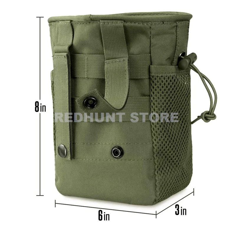 Tactical Molle Drawstring Magazine Dump Pouch Adjustable Utility Belt Fanny Hip Holster Bag Outdoor Ammo Pouch
