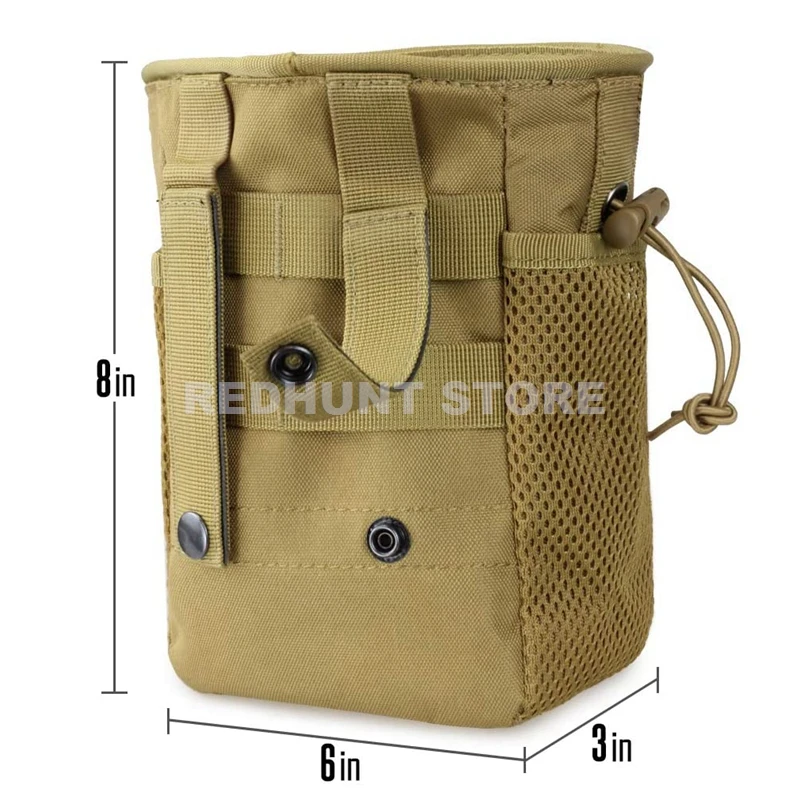 Tactical Molle Drawstring Magazine Dump Pouch Adjustable Utility Belt Fanny Hip Holster Bag Outdoor Ammo Pouch
