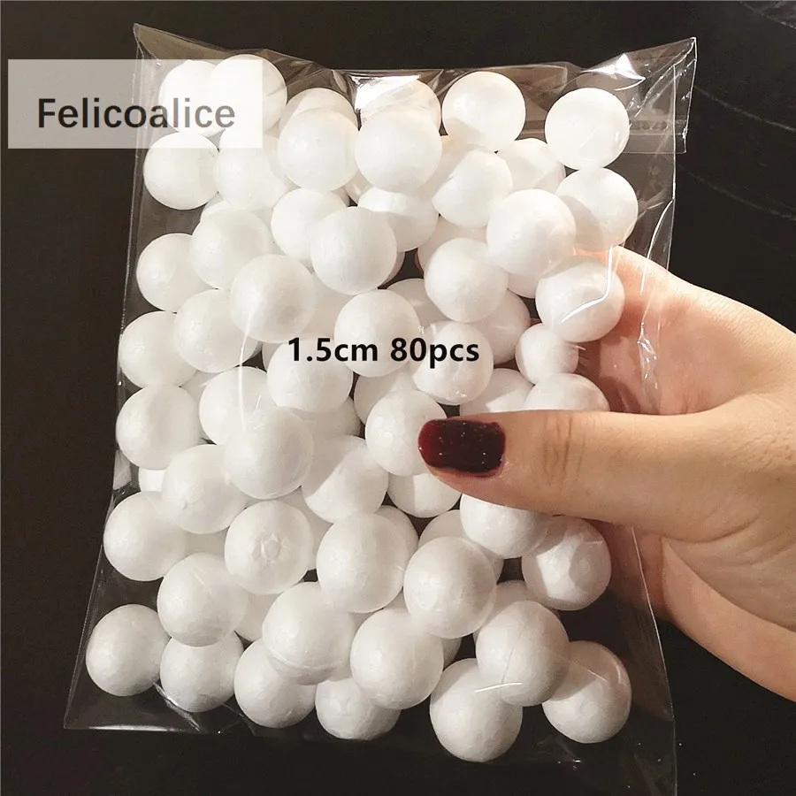 1cm To 5cm Availalble Modelling Polystyrene Styrofoam Foam Round Balls Spheres Crafts DIY Party Wedding Ball Decoration Supplies