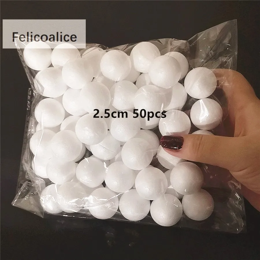 1cm To 5cm Availalble Modelling Polystyrene Styrofoam Foam Round Balls Spheres Crafts DIY Party Wedding Ball Decoration Supplies