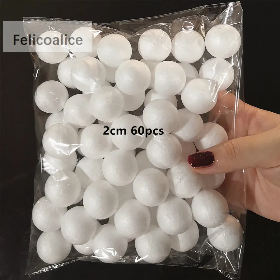 1cm To 5cm Availalble Modelling Polystyrene Styrofoam Foam Round Balls Spheres Crafts DIY Party Wedding Ball Decoration Supplies