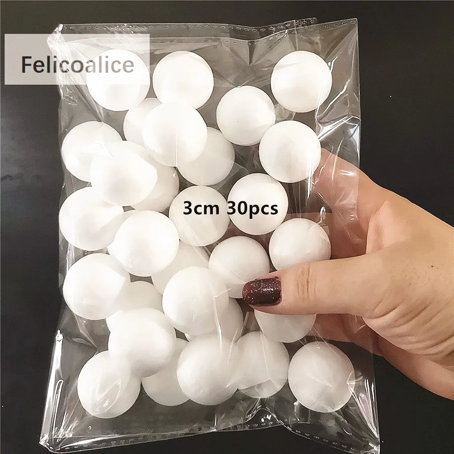 1cm To 5cm Availalble Modelling Polystyrene Styrofoam Foam Round Balls Spheres Crafts DIY Party Wedding Ball Decoration Supplies